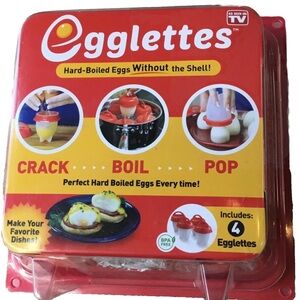 EGGLETTES HARD BOILED EGGS WITHOUT THE SHELL 4 NEW